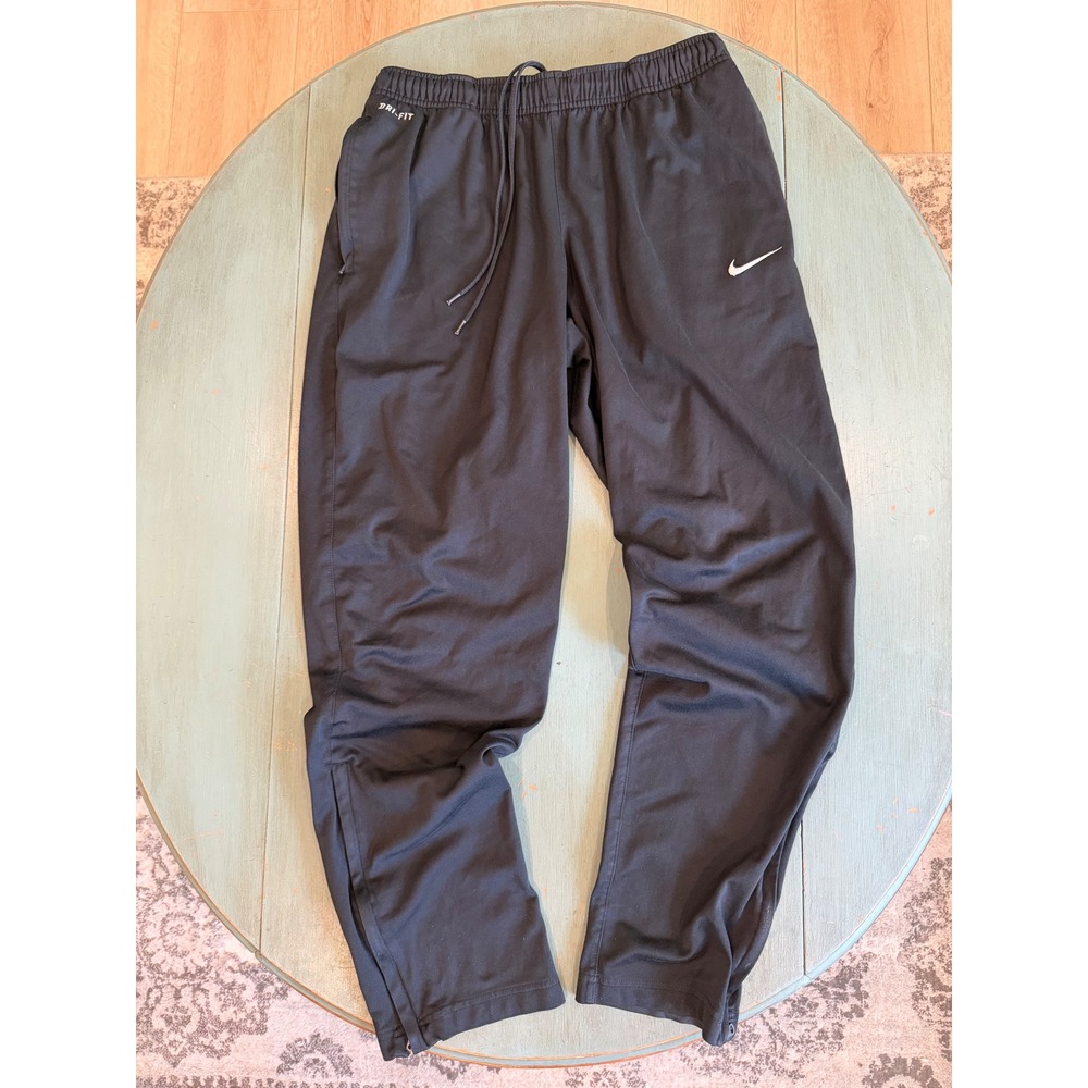 Nike Dri-FIT Mens Black Training Pants Zipper Cuffs 447324-010 Size Medium